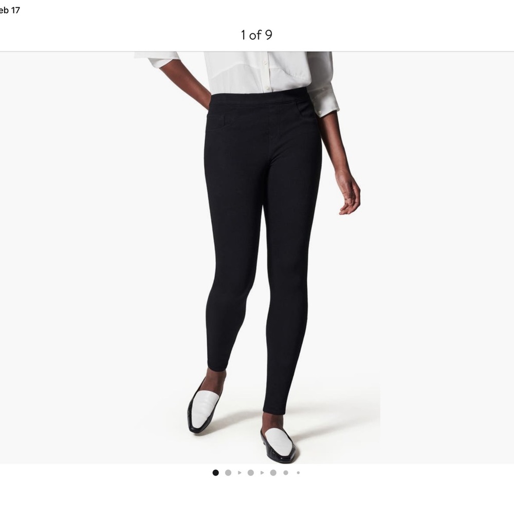 NWT Spanx Women's Black Ankle Jeannish Leggings size medium - Picture 7 of 8